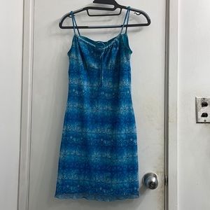 Vintage blue mesh dress size small